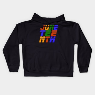 Juneteenth Racer Athletic Kids Hoodie